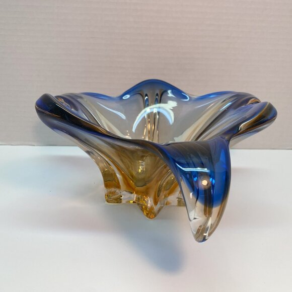 Murano Vase From JI Co. Italy Vintage Cristallo Venezia CCC Hand Blown Vase - Picture 3 of 13